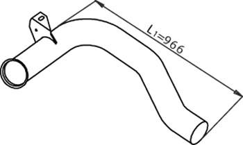 Tubo de escape DINEX 22157
