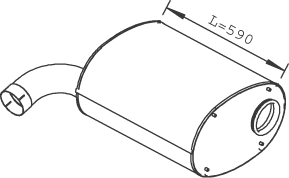 Silenciador central/posterior DINEX 28457