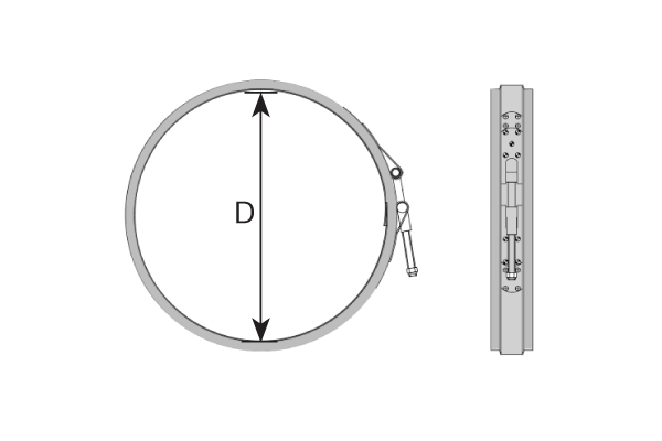 Pieza de fijación, sistema de escape DINEX 42817