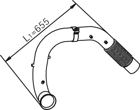 Tubo de escape DINEX 54179