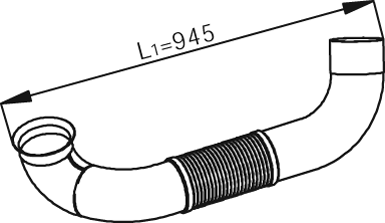 Tubo de escape DINEX 54193
