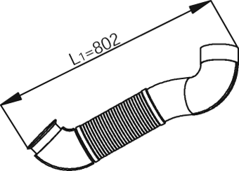 Tubo de escape DINEX 54197