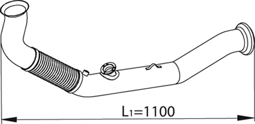 Tubo de escape DINEX 66139