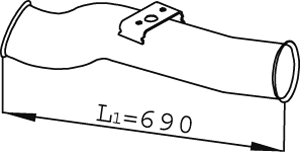 Tubo de escape DINEX 68265