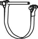 Pieza de fijación, sistema de escape DINEX 68866