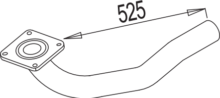 Tubo de escape DINEX 80290