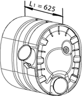silenciador del medio DINEX 80390