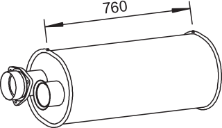 Silenciador central/posterior DINEX 80460