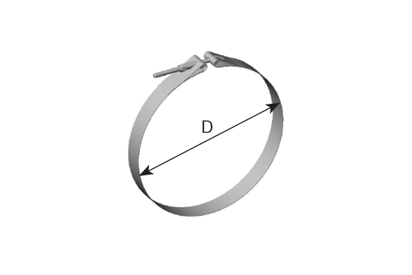 Pieza de fijación, sistema de escape DINEX 95414