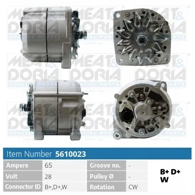 Alternador MEAT & DORIA 5610023