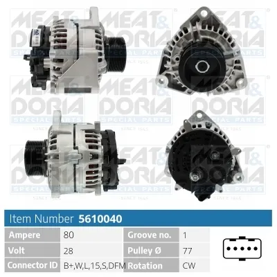 Alternador MEAT & DORIA 5610040