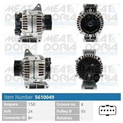 Alternador MEAT & DORIA 5610049