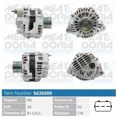 Alternador MEAT & DORIA 5635009