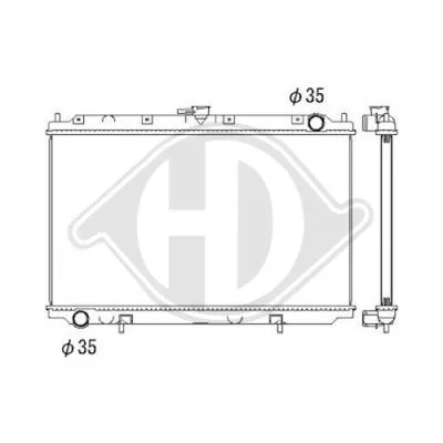 Radiador, refrigeración del motor DIEDERICHS DCM1815