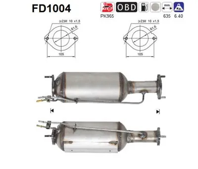 Filtro de partículas AS FD1004