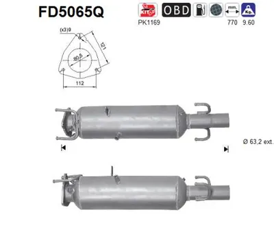 Filtro de partículas Fiat DUCATO Bus · Fiat DUCATO Van · Fiat DUCATO Platform/Chassis