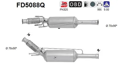 Filtro de partículas Citroën C4 II · Citroën DS4 · Peugeot 3008 I MPV