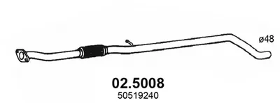 Tubo de escape ASSO 02.5008