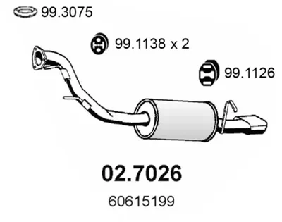 Silenciador posterior Alfa Romeo GTV · Alfa Romeo SPIDER