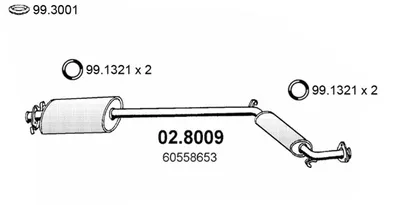 Silenciador central/posterior Alfa Romeo 164