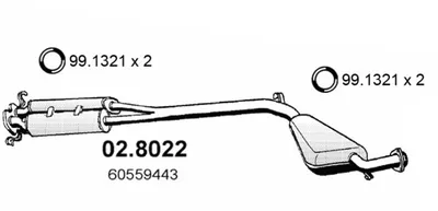Silenciador central/posterior Alfa Romeo 164