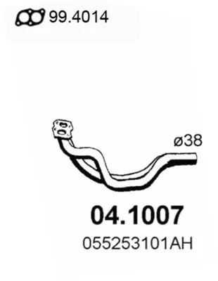 Tubo de escape Audi 80 B2 Saloon · Vw PASSAT B1 · Vw PASSAT B1 Variant