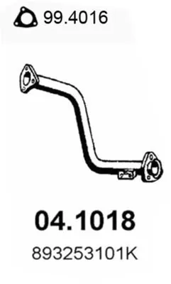 Tubo de escape Audi 80 B4 Saloon · Audi 80 B4 Avant · Audi 80 B3 Saloon