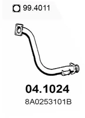 Tubo de escape Audi 80 B4 Saloon · Audi 80 B4 Avant
