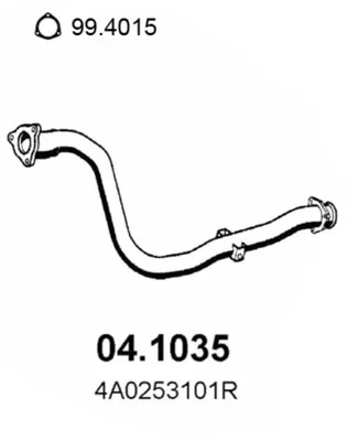 Tubo de escape Audi 100 C4 Saloon · Audi 100 C4 Avant · Audi A6 C4