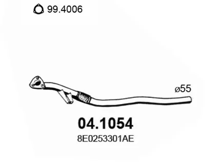 Tubo de escape Audi A4 B6 · Audi A4 B6 Avant