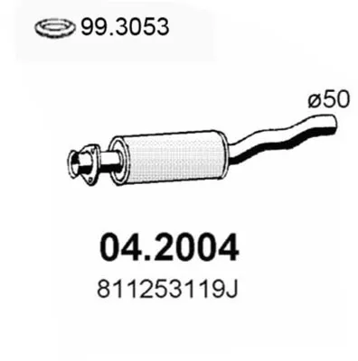 Presilenciador Audi 80 B2 Saloon · Audi 90 B2 · Audi COUPE B2