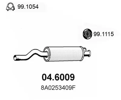 silenciador del medio Audi 80 B4 Saloon · Audi 80 B4 Avant