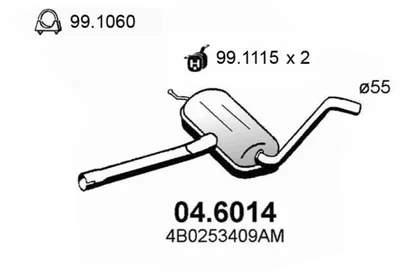 silenciador del medio Audi A6 C5 · Audi A6 C5 Avant