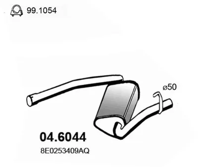silenciador del medio Audi A4 B6 · Audi A4 B6 Avant · Audi A4 B7