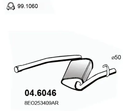 silenciador del medio Audi A4 B6 · Audi A4 B6 Avant · Audi A4 B7