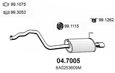Silenciador posterior Audi 80 B4 Saloon · Audi 80 B4 Avant