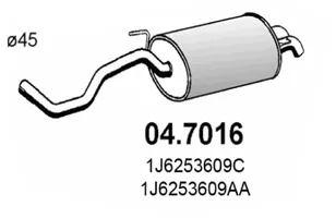 Silenciador posterior Audi A3 · Seat LEON · Skoda OCTAVIA I Combi