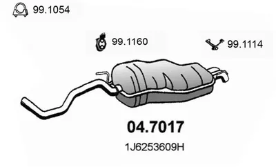 Silenciador posterior Audi A3 · Seat LEON · Vw GOLF IV