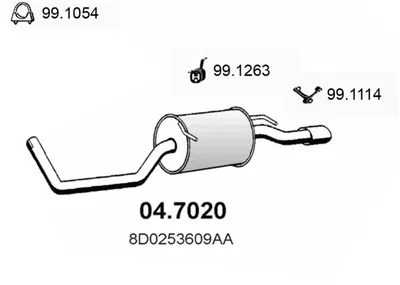 Silenciador posterior Audi A4 B5 · Audi A4 B5 Avant · Citroën JUMPER I Bus