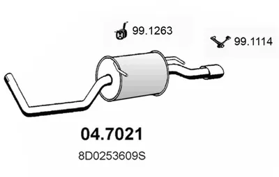 Silenciador posterior Audi A4 B5 · Audi A4 B5 Avant