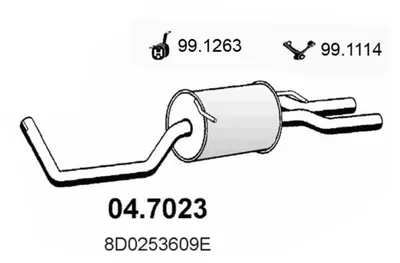 Silenciador posterior Audi A4 B5 · Audi A4 B5 Avant · Audi A4 B6