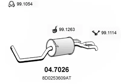 Silenciador posterior Audi A4 B5 · Audi A4 B5 Avant