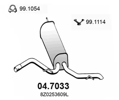 Silenciador posterior Audi A2