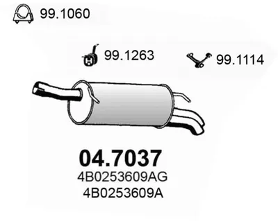 Silenciador posterior Audi A6 C4 · Audi A6 C5 · Audi A6 C5 Avant