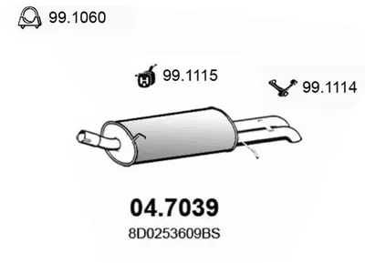 Silenciador posterior Audi A4 B5 · Audi A4 B5 Avant