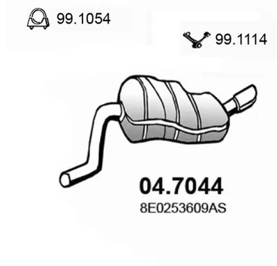 Silenciador posterior Audi A4 B6 · Audi A4 B6 Avant · Audi A4 B7