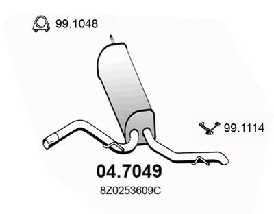 Silenciador posterior Audi A2