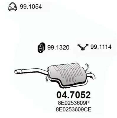 Silenciador posterior Audi A4 B6 · Audi A4 B6 Avant