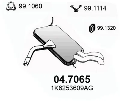 Silenciador posterior Audi A3 Sportback