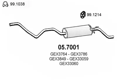 Silenciador posterior Austin METRO I Fastback